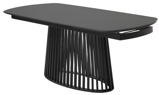 Стол DESIO 180 PURE BLACK SOLID CERAMIC Черный мрамор матовый, керамика/черный каркас