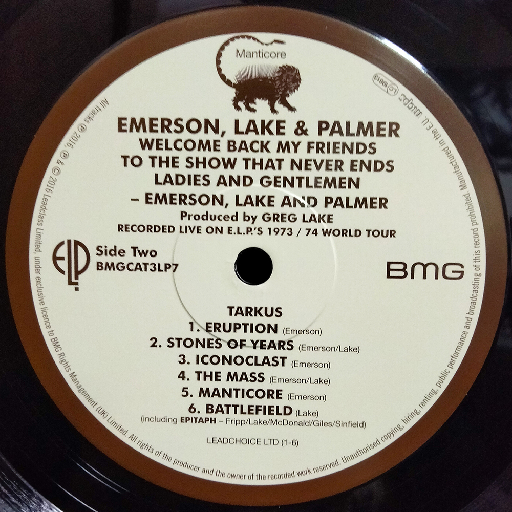 Emerson Lake & Palmer / Welcome Back, My Friends, To The Show That Never Ends - Ladies And Gentlemen (3LP)