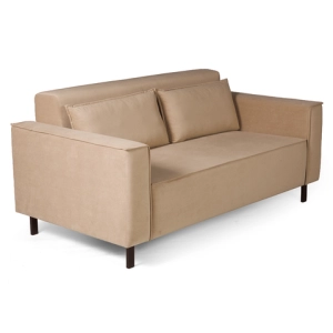 Club диван-кровать прямой, велюр Frost beige