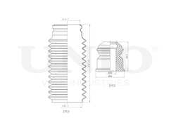 Комплект пыльник и отбойник UNIO DUC-50029