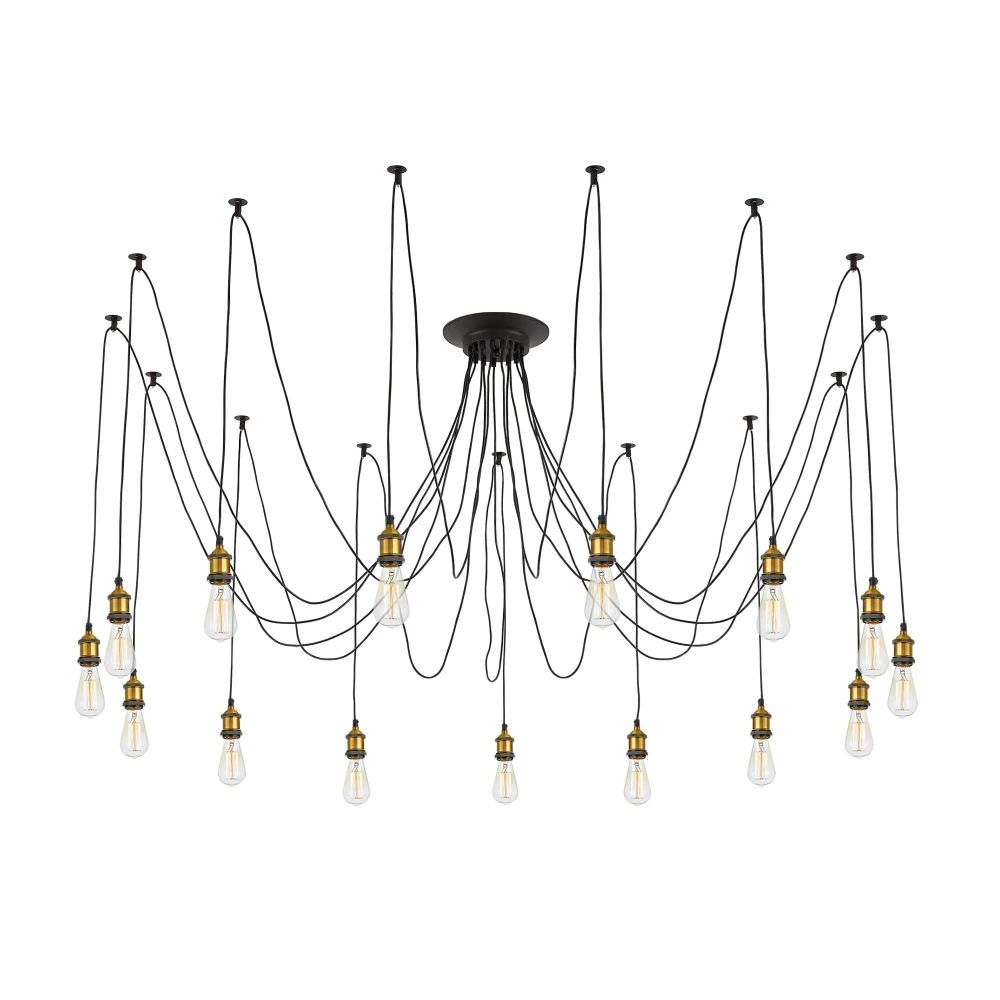 Citilux Эдисон CL451151 Люстра паук Венге Бронза