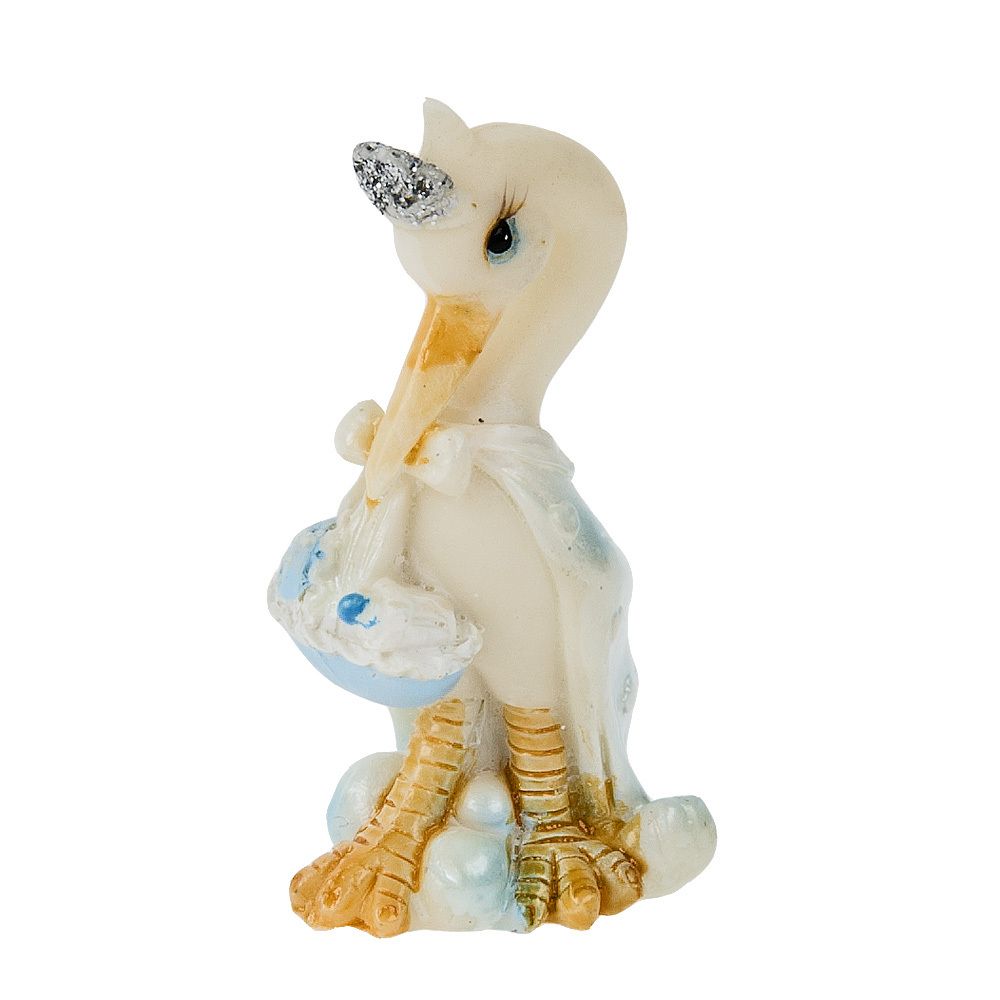 Фигурка декоративная "Аист с подарком" h=6см. (2вида) (min12) (транспортная упаковка)