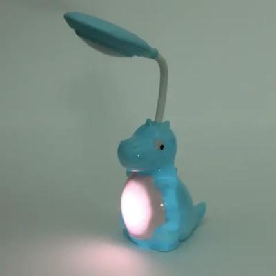 Настольная лампа «Sweet - Дино» 7*13*25 см LED, USB 1w 5v, Голубой/розовый