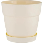 Горшок для цветов InGreen Villa de Fiori с фиксируемым поддоном 4л, D200мм, белоснежный жа