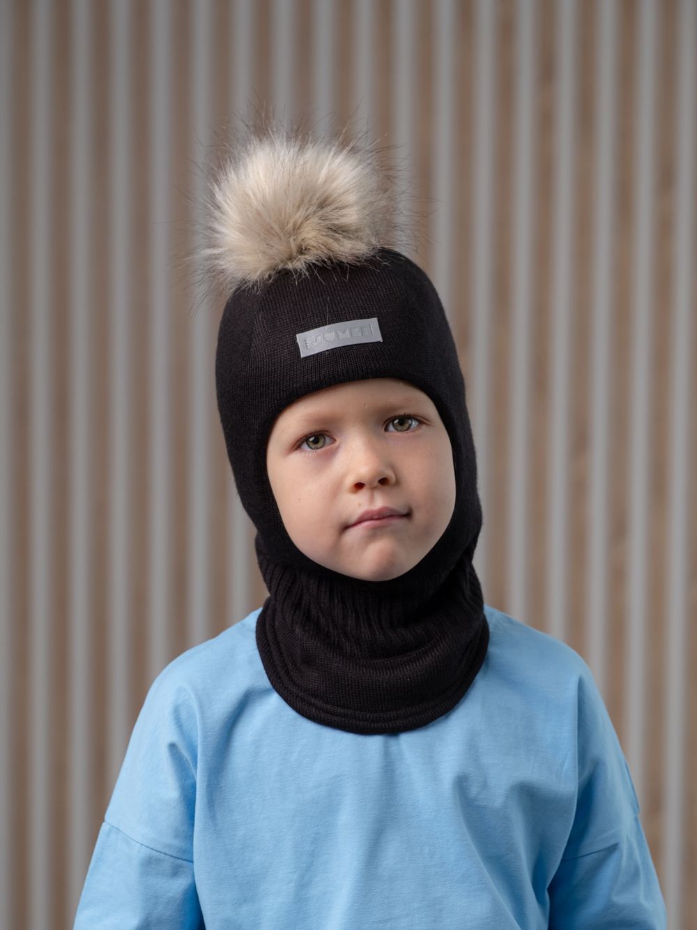 Шлем зимний вязаный (Черный) ЧУ