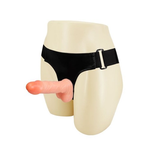 Страпон поясной Baile BW-022018-1002, 15 см, на черных трусиках