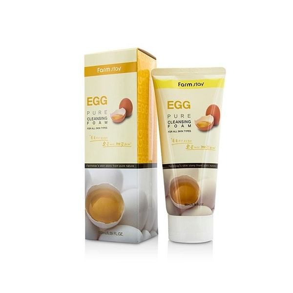 Пенка для очищения и сужения пор Farm Stay EGG PURE CLEANSING FOAM