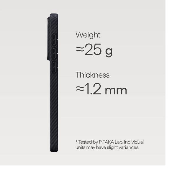 Чехол Pitaka Edge Case для Samsung S26+, Черный | Twill