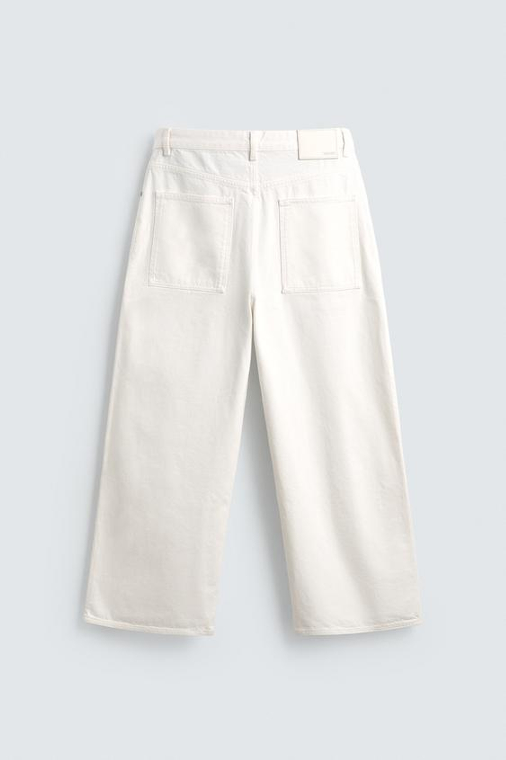ZARA ДЖИНСЫ WIDE LEG, БЕЛЫЙ