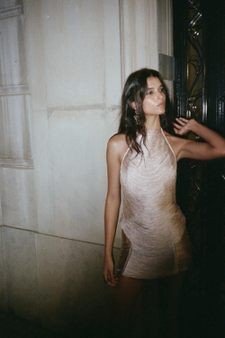 ZARA МИНИ-ЮБКА С БАХРОМОЙ, РОЗОВЫЙ