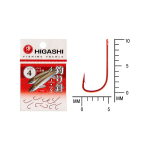 Крючок одинарный HIGASHI Sode ringed #4 Red