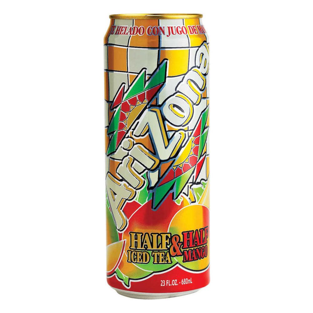 Холодный чай AriZona Half Iced Tea and Half Mango со вкусом манго, 680 мл., США