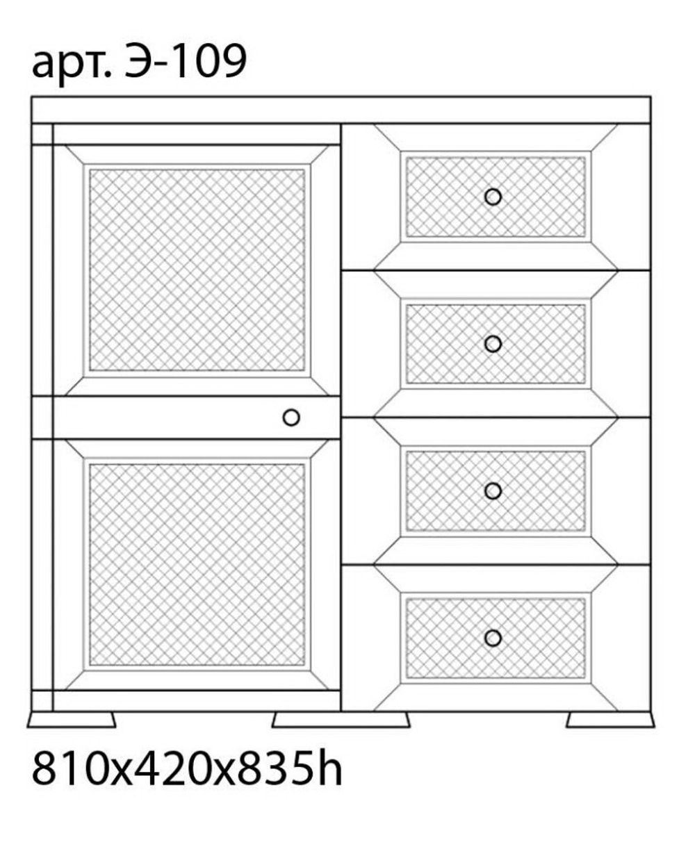 Комод пластиковый "УЮТ" Э-109-Д. ДЕРЕВО.