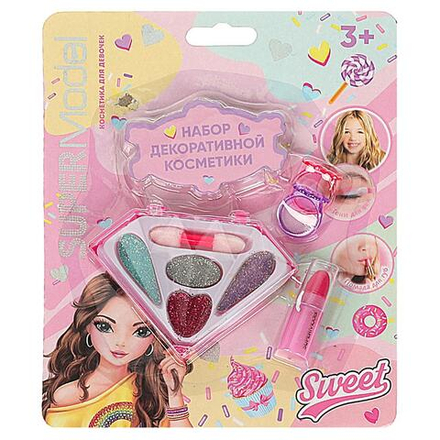 Детская косметика "Милая леди" тени с блестками, помада