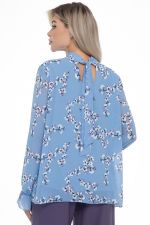 Блуза Роскошный шифон (небесный) Diolche