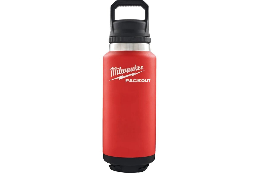 Термос Milwaukee Packout Chug Lid, нержавеющая сталь, красный/черный, 1065 мл