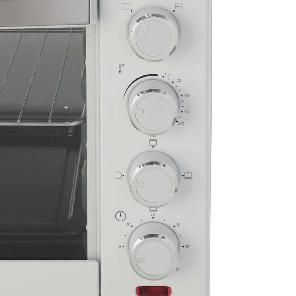 Духовка электрическая, Econ, ECO-G3801MO, 38 л, 1800 Вт, 7 реж, бел, 13677