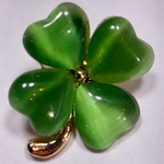 Брошь "Цветок красный"