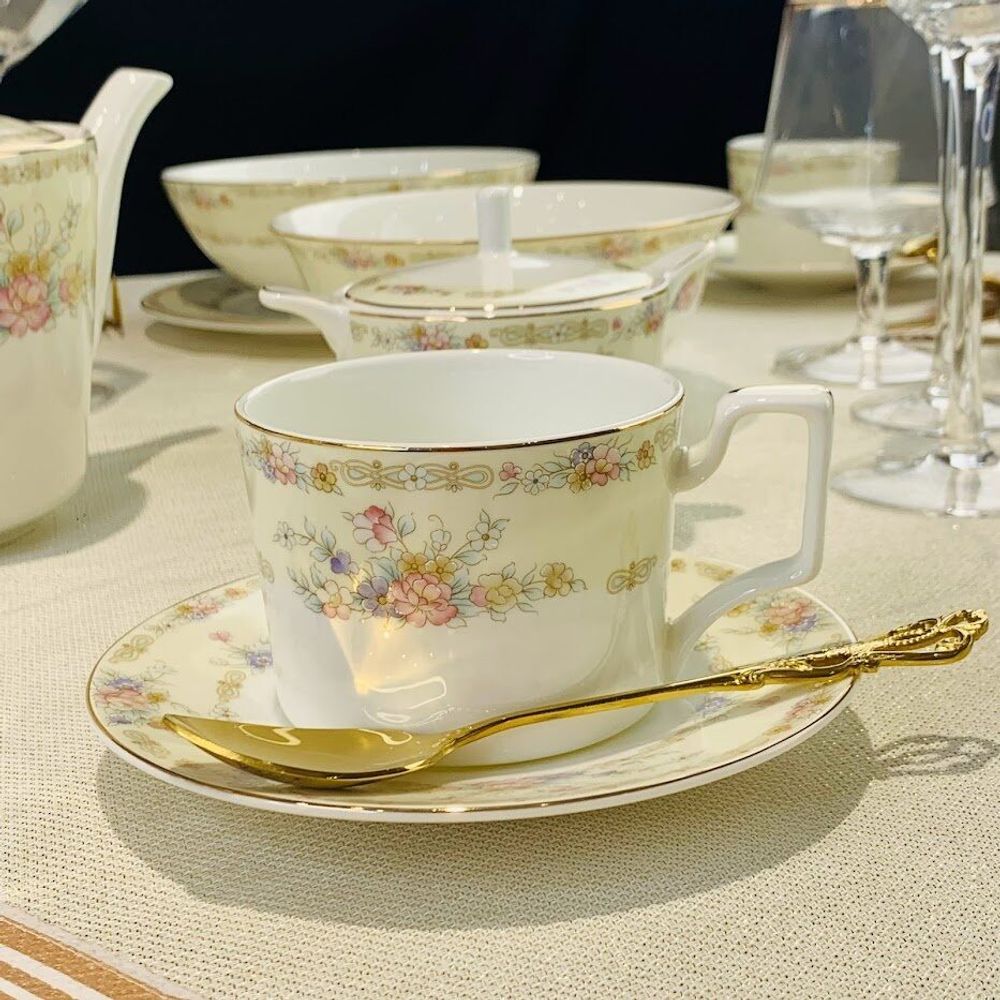 Lenardi 145-326 Кофейный набор 12пр. 110 мл FLEUR в под.уп.(х10)Костяной фарфор