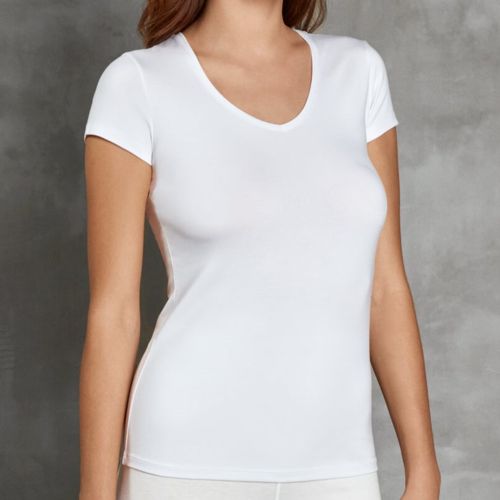 Женское термобелье футболка с V-образным вырезом белая Doreanse Thermalwear 8580