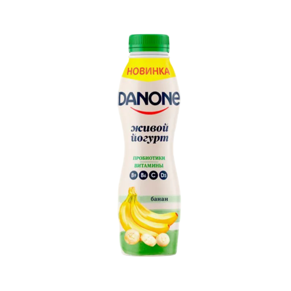 Йогурт Danone питьевой банан 670 гр