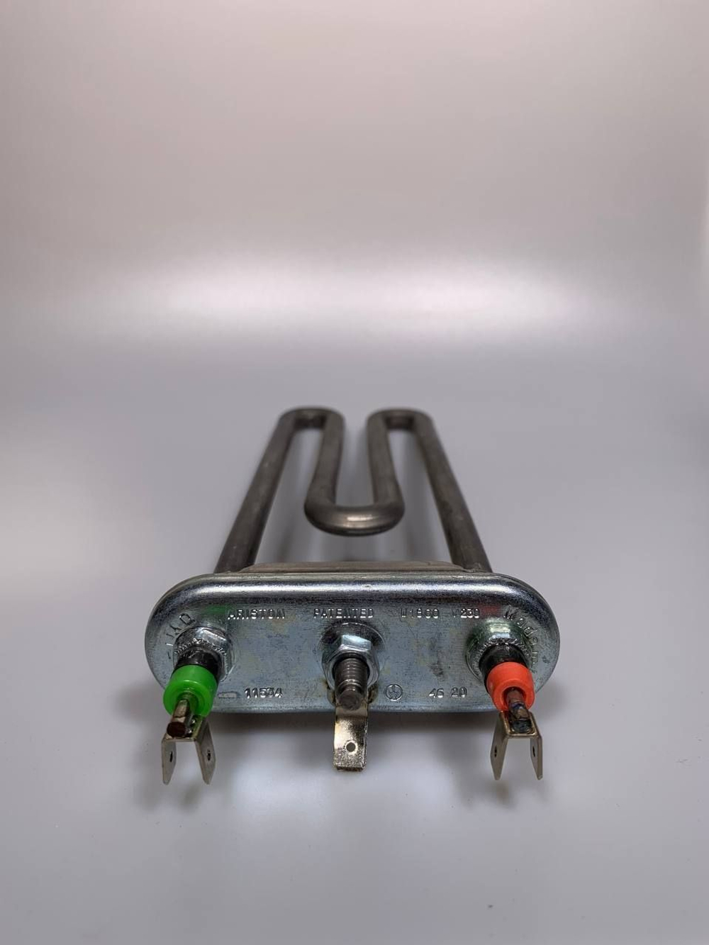 Тэн стиральной машины 1800W, 19 см Indesit, Ariston, Gorenje C00082601 красно-зеленые клеммы