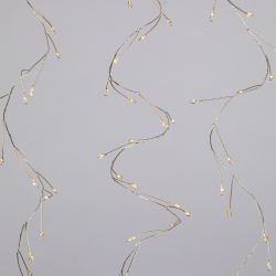 Светодиодная новогодняя гирлянда ЭРА ENIZ-800W занавес Роса-мишура 3*2 м теплый свет 800 microled IP20