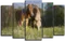 Модульная картина "Игривые лошади"
