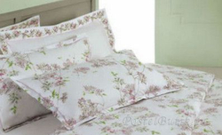Постельное белье 2 спальное евро Mirabello Fiori Ciliegio голубое