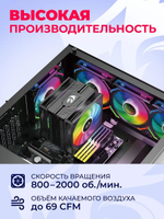 Вентиляторы Redragon GC-F012, для корпуса, 3 вентилятора, 120мм, ARGB, авторегулировка