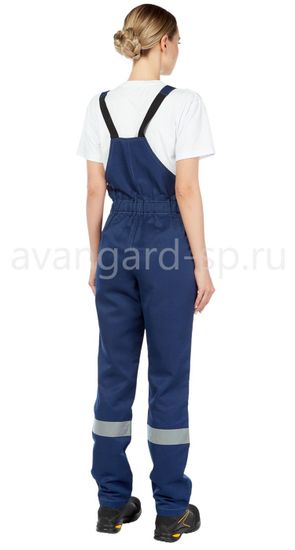 Костюм женский "Тимбер" полукомбинезон (синий/красный)
