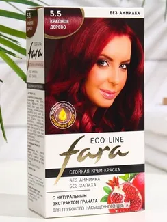 Краска для волос FARA Eco Line 5.5 красное дерево, 125 г