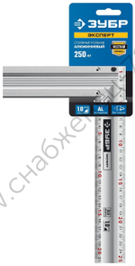 ЗУБР 250 мм, жесткий столярный угольник, Профессионал (34392-25)