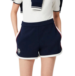 Женские теннисные шорты Lacoste Tennis Heritage Stretch Pique - navy blue/white