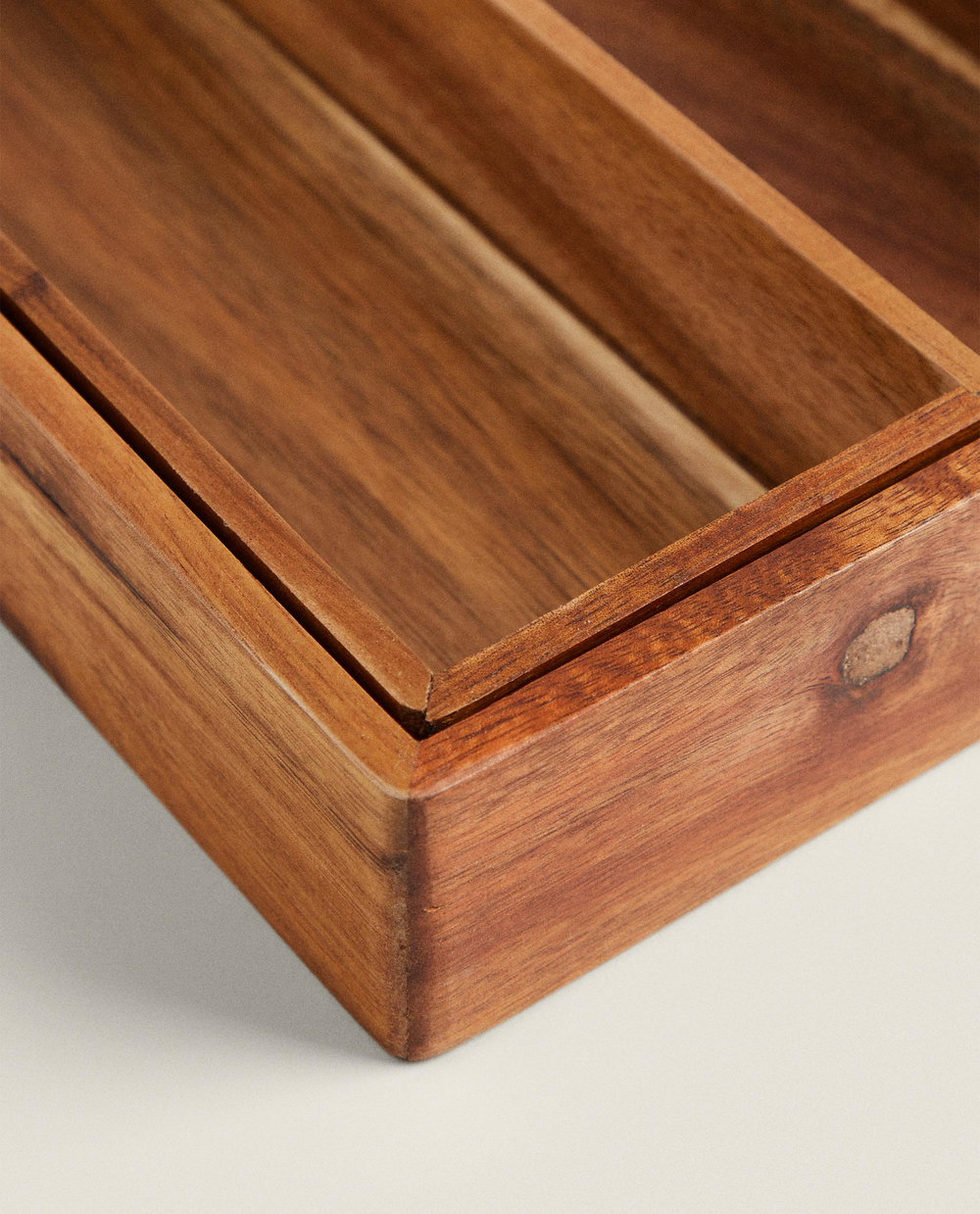 Zara Home набор столовых приборов из дерева, цвет бежевый, 38 см