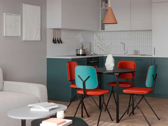 Стул Ror Y, темно-красный велюр