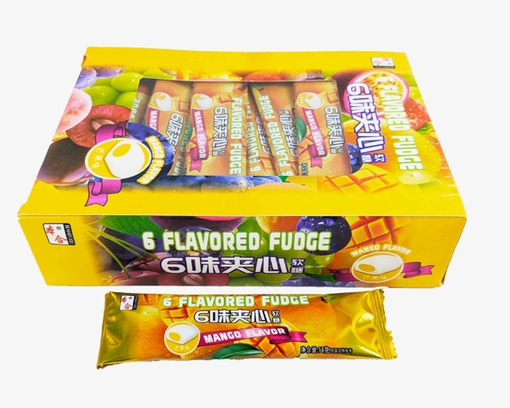 Жевательные конфеты 6 FLAVORED FUDGE со вкусом маракуйи 11гр 30шт