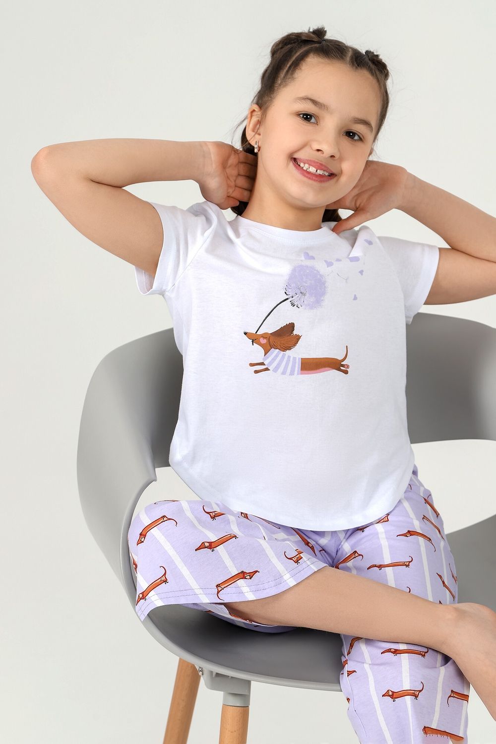 Костюм для девочки Таксы-1 Виотекс БЕЛЫЙ