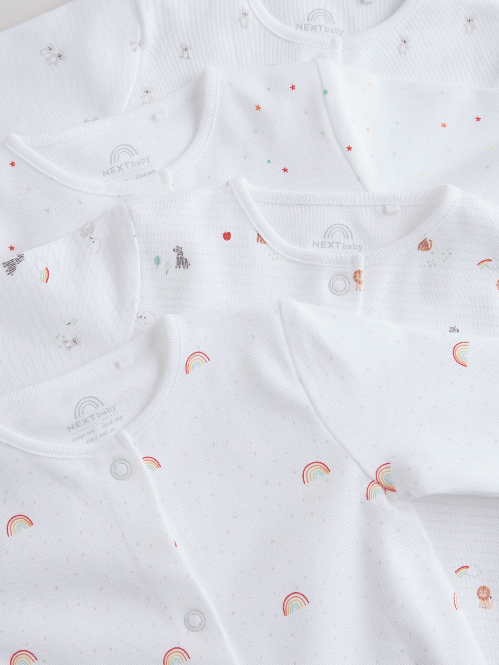 Комбинезон / Cлип для малышей Next AW3-255, 4 шт., Белый