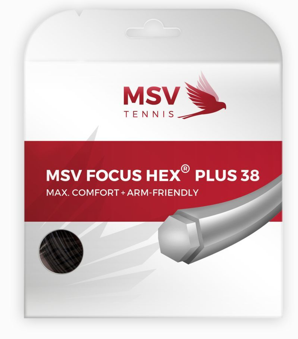 Струны теннисные MSV Focus Hex Plus 38 (12 m) - black