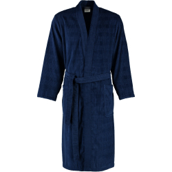 Элитный халат велюровый мужской 3807 синий от Cawo Германия