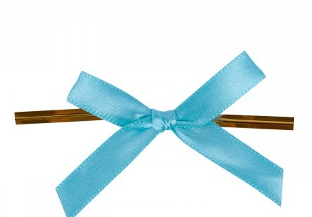 Твист-лента с бантиком, в ассортименте (розовый,голубой)