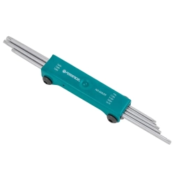 Набор ключей TORX складной, 8пр.(T9, T10, T15, T20, T25, T27, T30, T40 с отверстием) Forsage F-5083TF
