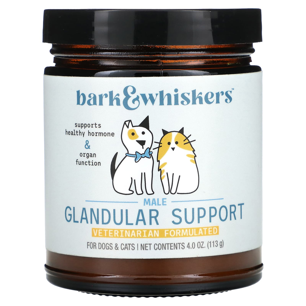 Dr. Mercola, Bark & Whiskers™, добавка для поддержки щитовидной железы у мужчин, для собак и кошек, 113 г (4 унции)