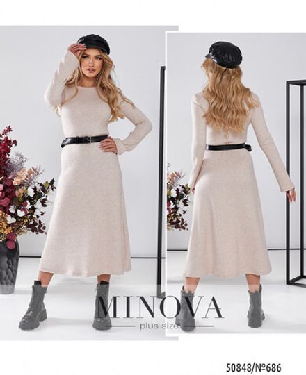 Платье 686-бежевый Minova Фото 1