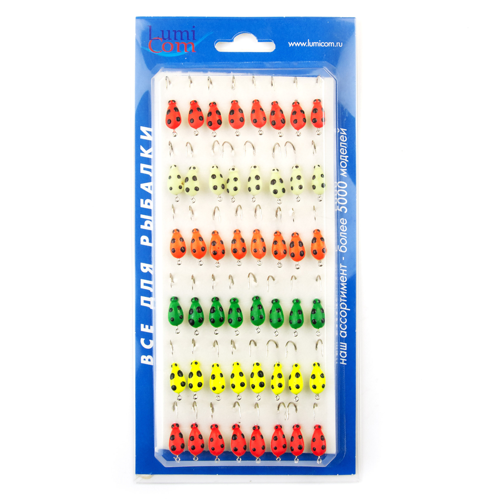 Мормышка фосфорная 18-У, №4, ABC (набор 48шт)