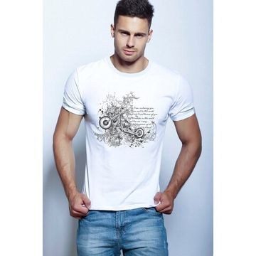 Мужская футболка белая с принтом Scandaloso Чоппер 0202266m-EP