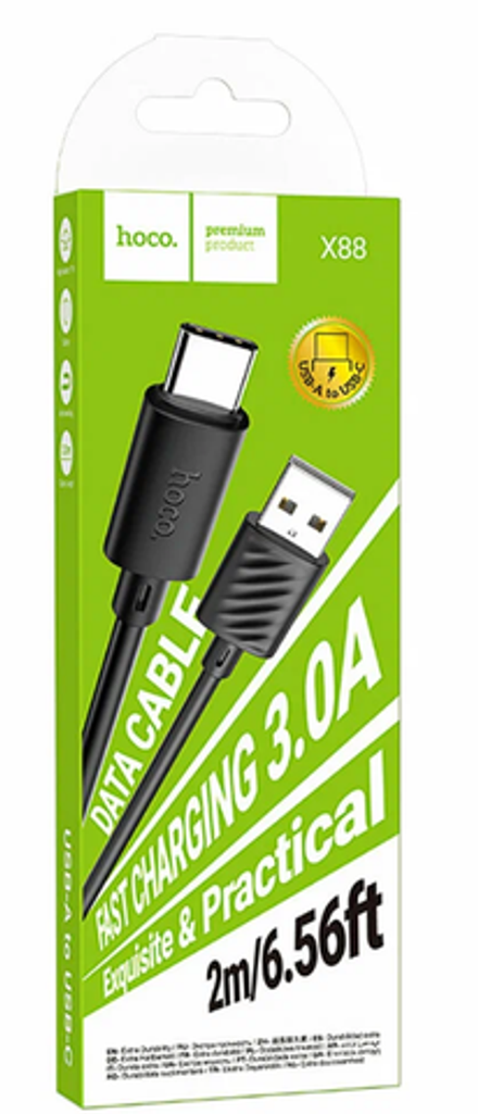 Кабель Type-C 3А 2-метра Hoco X88