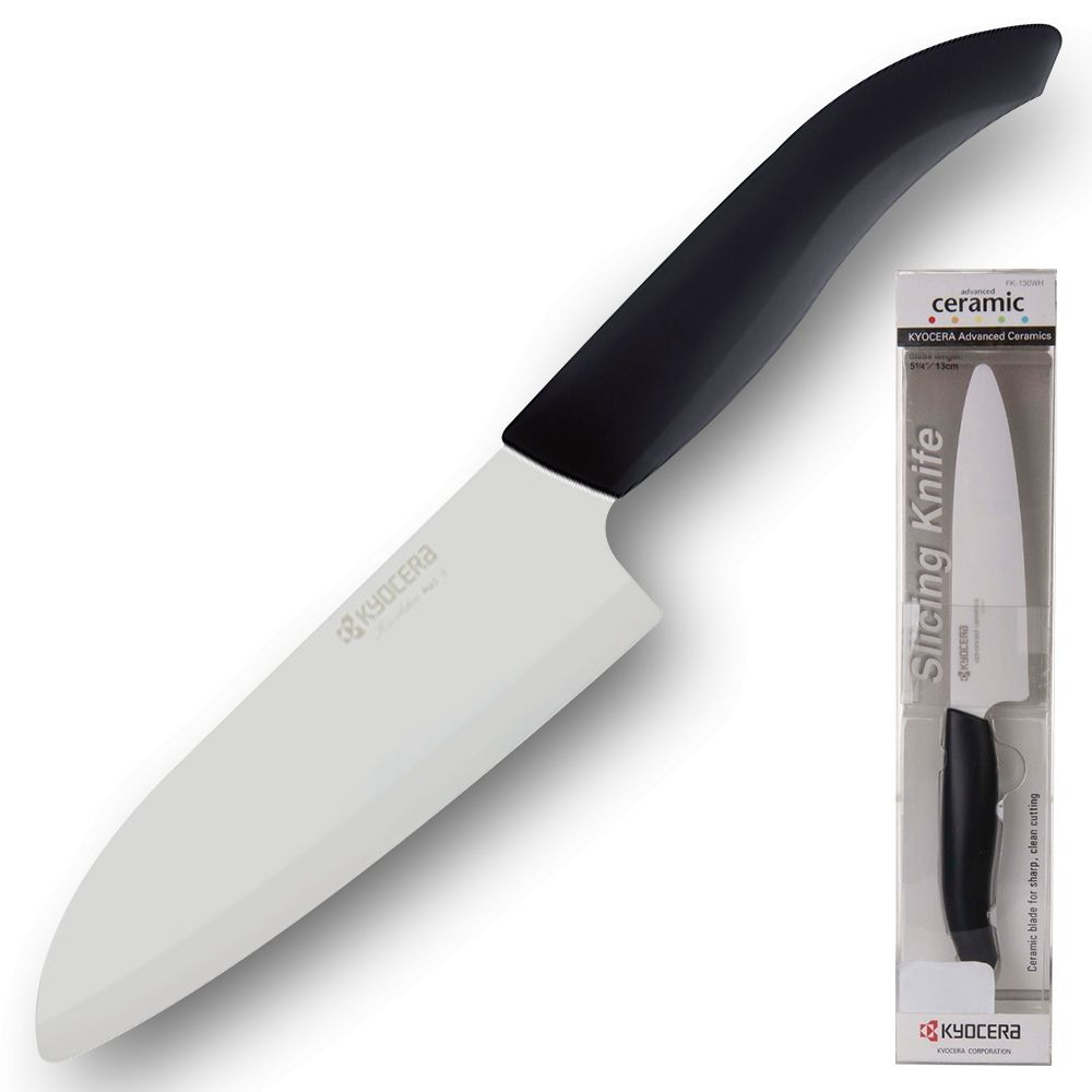 Нож японский Шеф 14см Kyocera FK Series Black&White Сантоку Япония