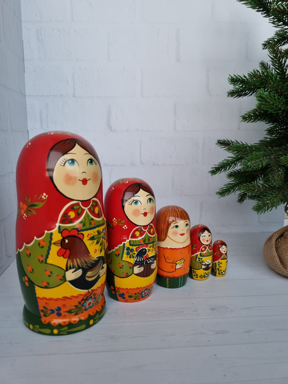 Матрешка "с курочкой" традиция 5мест